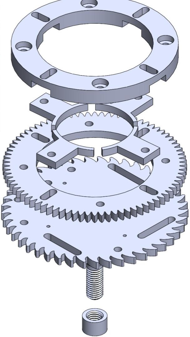 CAD for the lower beverage clamp mechanism.