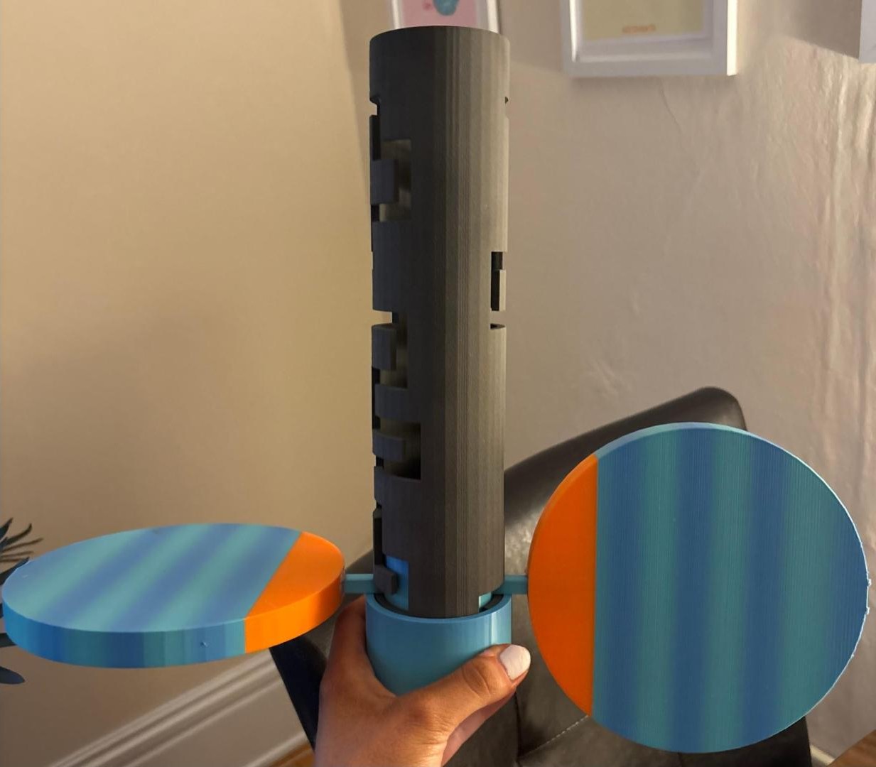Late higher fidelity prototype that nearly matches final prototype, with the main difference being the use of cheaper material for a final test before developing the final product.