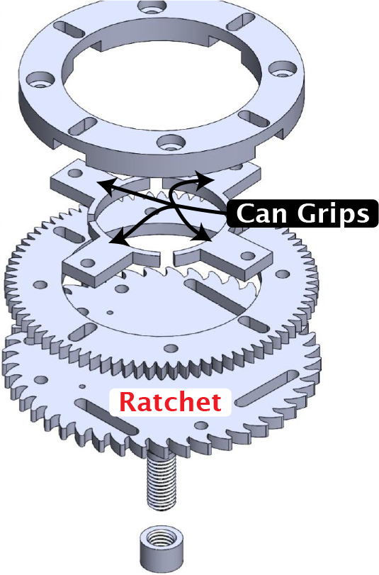 CAD for the lower beverage clamp mechanism.